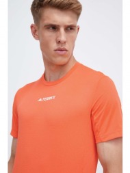 αθλητικό μπλουζάκι adidas terrex multi χρώμα: πορτοκαλί 100% ανακυκλωμένος πολυεστέρας
