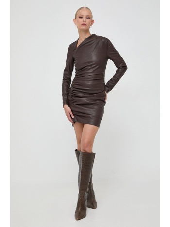 φόρεμα marciano guess χρώμα καφέ κύριο υλικό 100%