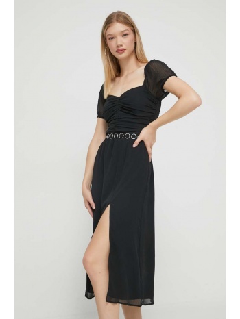 φόρεμα hollister co. χρώμα μαύρο 100% πολυεστέρας