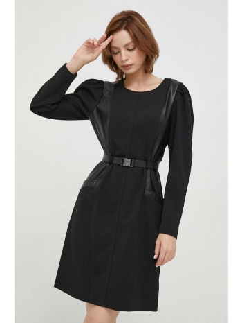 φόρεμα dkny χρώμα μαύρο κύριο υλικό 66% πολυεστέρας, 30%