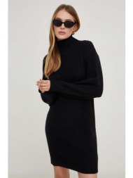 φόρεμα από κασμίρ answear lab χρώμα: μαύρο 52% ακρυλικό, 30% κασμίρι, 18% πολυεστέρας