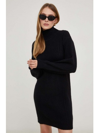 φόρεμα από κασμίρ answear lab χρώμα μαύρο 52% ακρυλικό