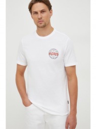 βαμβακερό μπλουζάκι michael kors χρώμα: άσπρο 100% βαμβάκι