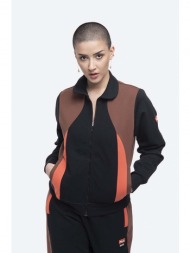 μπλούζα wood wood evonn x fila χρώμα: μαύρο 62% βαμβάκι, 24% πολυαμίδη, 14% σπαντέξ