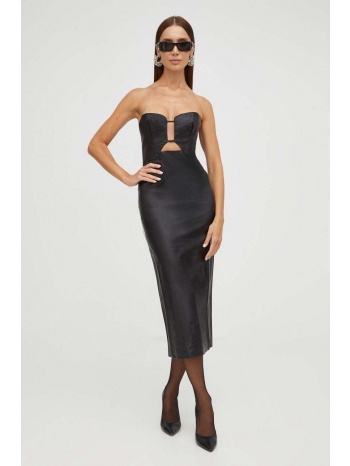 φόρεμα bardot χρώμα μαύρο κύριο υλικό 55% πολυεστέρας