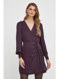 φόρεμα morgan χρώμα: μοβ 100% πολυεστέρας