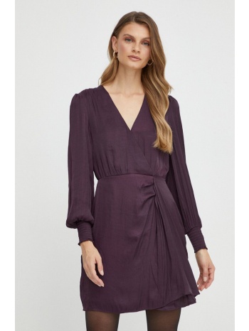 φόρεμα morgan χρώμα μοβ 100% πολυεστέρας