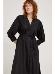 βαμβακερό φόρεμα answear lab χρώμα: μαύρο 100% βαμβάκι