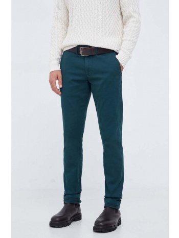 παντελόνι pepe jeans χρώμα πράσινο 72% βαμβάκι, 14% modal