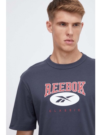 βαμβακερό μπλουζάκι reebok classic χρώμα ναυτικό μπλε