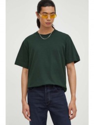 βαμβακερό μπλουζάκι g-star raw χρώμα: πράσινο 100% βαμβάκι