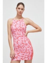 φόρεμα adidas originals χρώμα: ροζ 93% βαμβάκι, 7% σπαντέξ