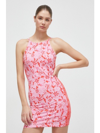 φόρεμα adidas originals χρώμα ροζ 93% βαμβάκι, 7% σπαντέξ