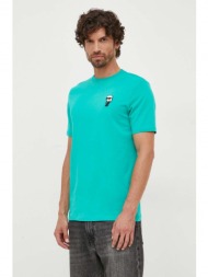 μπλουζάκι karl lagerfeld χρώμα: πράσινο 95% βαμβάκι, 5% σπαντέξ