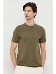 βαμβακερό μπλουζάκι guess χρώμα: πράσινο 50% βαμβάκι, 50% οργανικό βαμβάκι