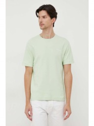βαμβακερό μπλουζάκι calvin klein χρώμα: πράσινο 100% βαμβάκι