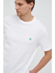 βαμβακερό μπλουζάκι united colors of benetton χρώμα: άσπρο 100% βαμβάκι