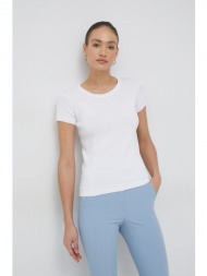 βαμβακερό μπλουζάκι united colors of benetton χρώμα: άσπρο 100% βαμβάκι