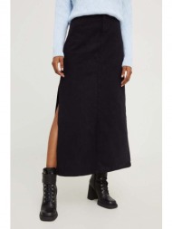 τζιν φούστα answear lab χρώμα: μαύρο 100% βαμβάκι