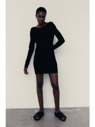 βαμβακερό φόρεμα muuv. χρώμα: μαύρο 92% βαμβάκι, 8% σπαντέξ