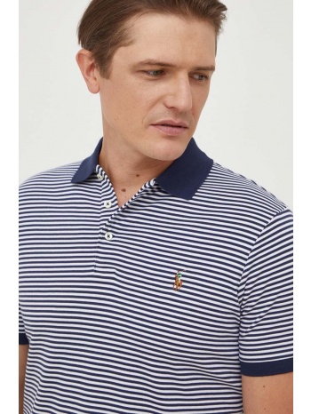 βαμβακερό μπλουζάκι πόλο polo ralph lauren χρώμα ναυτικό