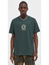 βαμβακερό μπλουζάκι vans ανδρικά, χρώμα: πράσινο 100% βαμβάκι