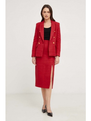 βαμβακερή φούστα answear lab χρώμα κόκκινο 100% βαμβάκι