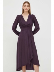 φόρεμα morgan χρώμα: μοβ 100% πολυεστέρας