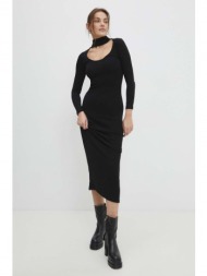 φόρεμα answear lab χρώμα: μαύρο 50% ακρυλικό, 45% πολυεστέρας, 5% σπαντέξ