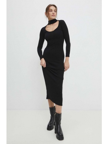 φόρεμα answear lab χρώμα μαύρο 50% ακρυλικό, 45%