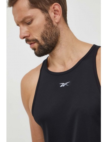 μπλουζάκι για τρέξιμο reebok χρώμα μαύρο 100%