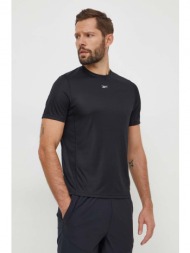 μπλουζάκι για τρέξιμο reebok χρώμα: μαύρο 100% ανακυκλωμένος πολυεστέρας