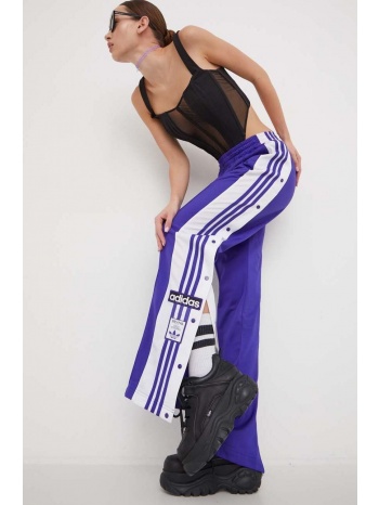 παντελόνι φόρμας adidas originals χρώμα μοβ 100%