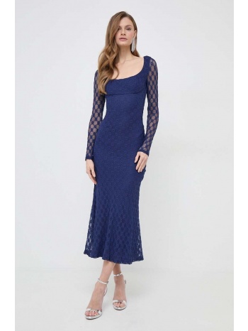 φόρεμα bardot χρώμα ναυτικό μπλε κύριο υλικό 45%