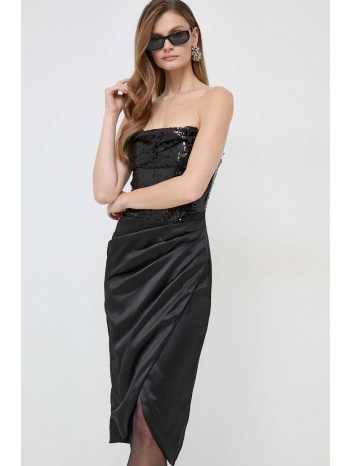φόρεμα bardot χρώμα μαύρο φόδρα 97% πολυεστέρας, 3%