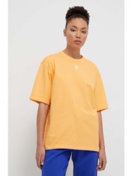 βαμβακερό μπλουζάκι adidas originals γυναικεία, χρώμα: πορτοκαλί 100% βαμβάκι