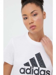 βαμβακερό μπλουζάκι adidas γυναικεία, χρώμα: άσπρο κύριο υλικό: 100% βαμβάκι
πλέξη λαστιχο: 95% βαμβ