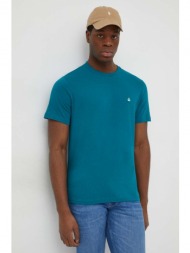 βαμβακερό μπλουζάκι united colors of benetton ανδρικά, χρώμα: πράσινο 100% βαμβάκι