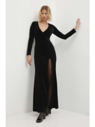 βελούδινο φόρεμα answear lab χρώμα: μαύρο 95% πολυεστέρας, 5% σπαντέξ