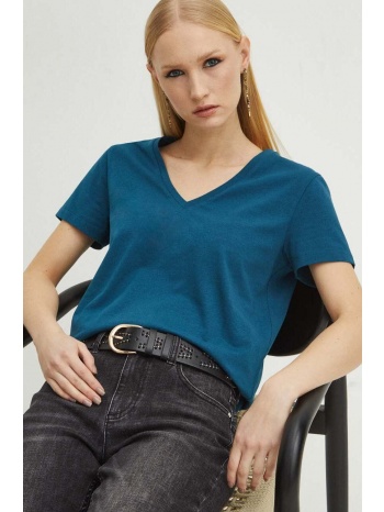 βαμβακερό μπλουζάκι medicine γυναικεία, χρώμα πράσινο 95%