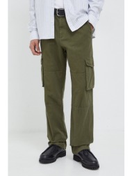 βαμβακερό παντελόνι les deux χρώμα: πράσινο 100% βαμβάκι