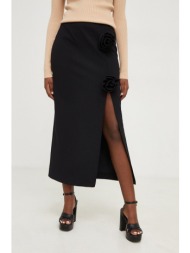 φούστα answear lab χρώμα: μαύρο 100% πολυεστέρας