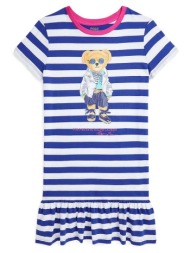 παιδικό βαμβακερό φόρεμα polo ralph lauren χρώμα: ναυτικό μπλε 100% βαμβάκι