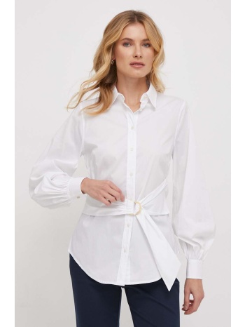 πουκάμισο lauren ralph lauren χρώμα άσπρο 65% βαμβάκι, 29%