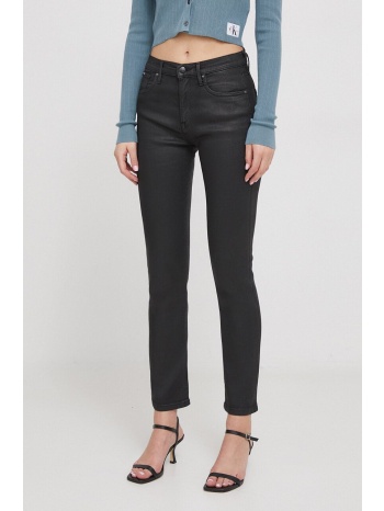 τζιν παντελονι pepe jeans χρώμα μαύρο κύριο υλικό 78%