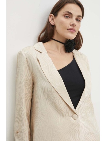 σακάκι answear lab χρώμα μπεζ 60% pu - πολυουρεθάνη, 40%