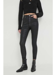 τζιν παντελονι calvin klein jeans χρώμα: μαύρο 92% βαμβάκι, 6% ελαστομυλίστερ, 2% σπαντέξ