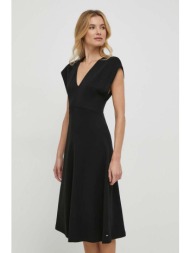 φόρεμα tommy hilfiger χρώμα: μαύρο 47% lyocell, 41% βαμβάκι, 12% σπαντέξ