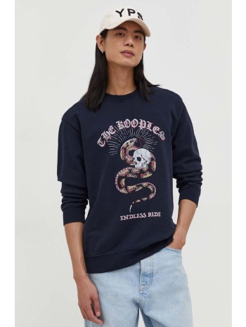 βαμβακερή μπλούζα the kooples χρώμα ναυτικό μπλε 100%