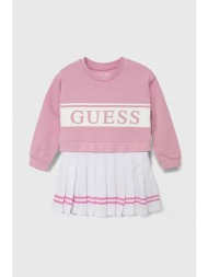 παιδικό βαμβακερό φόρεμα guess χρώμα: ροζ υλικό 1: 100% βαμβάκι
υλικό 2: 95% βαμβάκι, 5% σπαντέξ